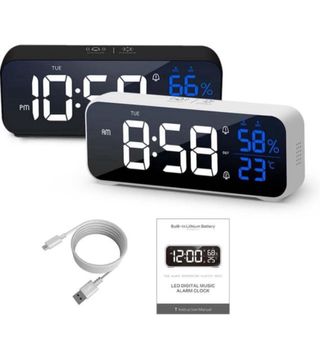 NUEVO Despertador Digital LED Negro