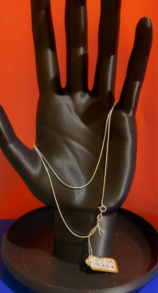 Cadena de Plata de Ley de 50cm