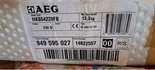 Placa Inducción AEG HK854220FB 230V