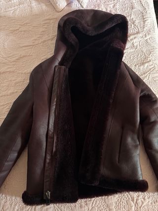 Abrigo Massimo Dutti Piel y Pelo Ovina