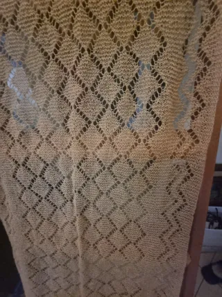 Sciarpa fatta a mano beige