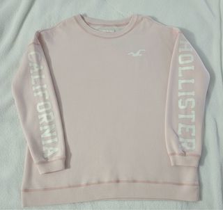 Sudadera Hollister Rosa Pastel EN BUEN ESTADO