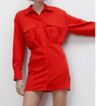 Vestido Zara Rojo, Talla S
