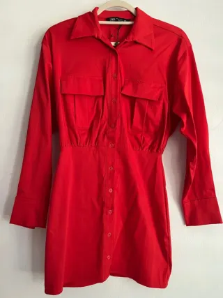 Vestido Zara Rojo, Talla S