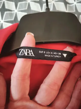 Vestido Zara Rojo, Talla S