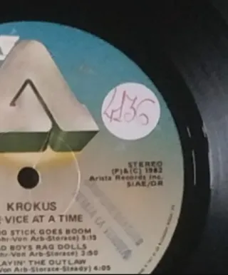 KROKUS - ONE VICE AT A TIME - LP 1982 ITALY PROMO