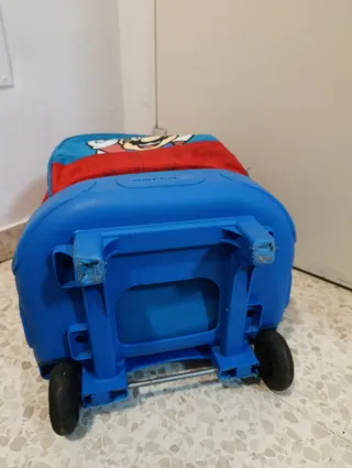 Maleta Ruedas Mario Bros Roja y Azul