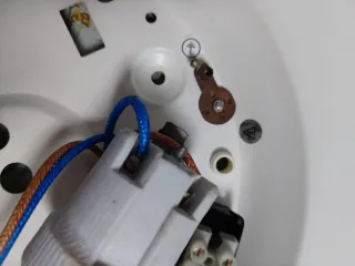 Plafón LED redondo blanco y dorado