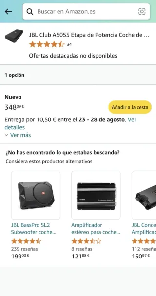 NUEVO.AMPLIFICADOR 5 CANALES 1600W. JBL CLUB A5055