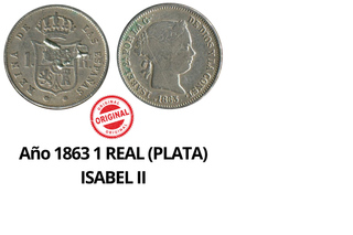 2UDS:PLATA 1926 1 DIME / PLATA 1 REAL DE ISABEL II