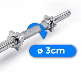 Barra de mancuernas cromada 2.5 kg