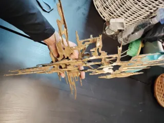 Escultura Metal Brutalista Crucifijo