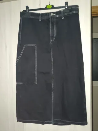 Falda vaquera negra ZARA