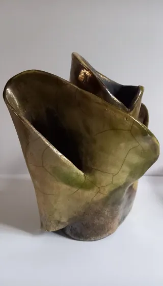 Vaso vintage ceramica raku Pupa Stanciu?