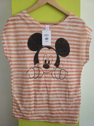 Camiseta Mickey Mouse Rayas Talla M.CON ETIQUETA