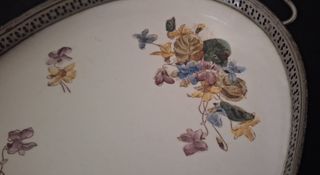 Antigua bandeja de cerámica mayólica