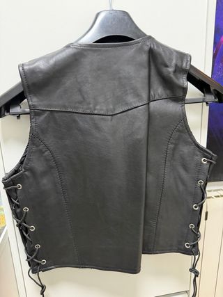 Chaleco Cuero Auténtico Cowhide Talla M