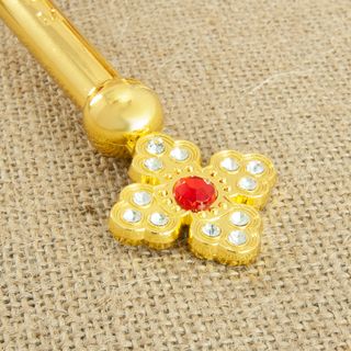 CRUZ CATÓLICA DE 23 CM BAÑADA EN ORO 135 G.