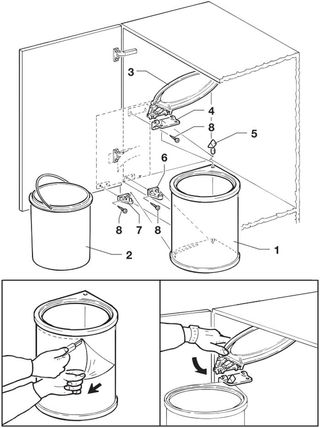 Cubo basura EMUCA 13L para armario
