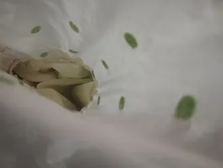 Vestido Gitana Blanco plumeti verde