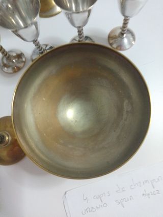 10 copas E.P BRASS URANIO SPAIN de alpaca