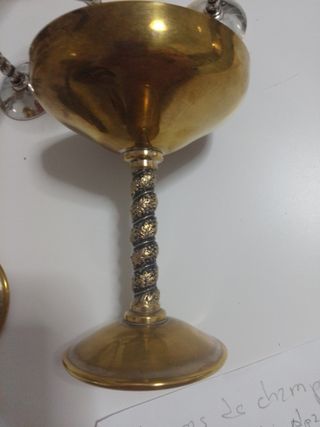 10 copas E.P BRASS URANIO SPAIN de alpaca