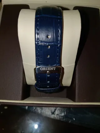 Reloj Orient Automático Esfera Azul Correa Piel