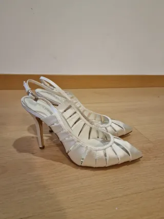 Sandalias Menbur Talla 40 Marfil