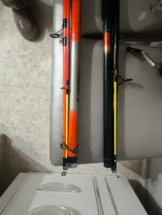 Caña de pescar y carretes