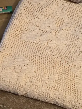 Coperta uncinetto floreale