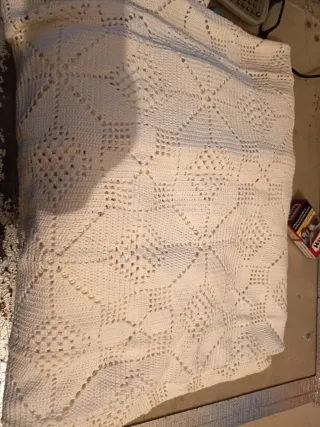 Coperta uncinetto floreale