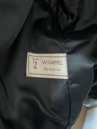 Chaquetón vintage cuero y astracán