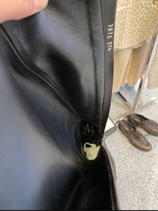 Stivali Prada in tela marrone con tacco