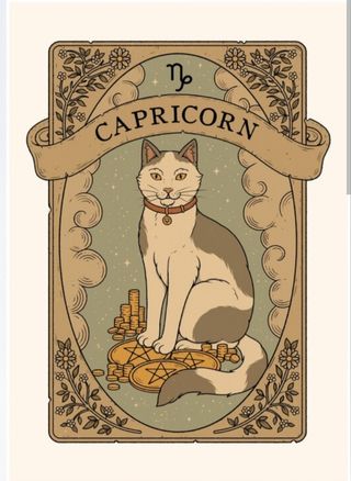 Cuadro Decorativo Capricornio Gato