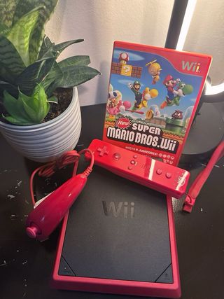 Nintendo Wii Roja + Mario Bros. Wii