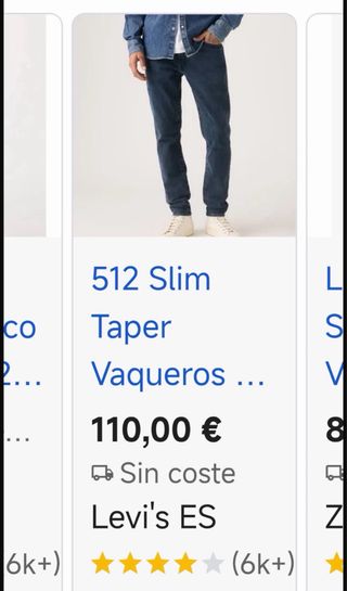 Levis 512 Slim Taper Jeans Nuevos Talla M