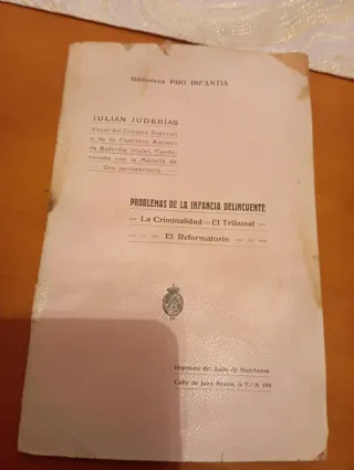 Libro Antiguo Problemas de la Infancia Delincuente