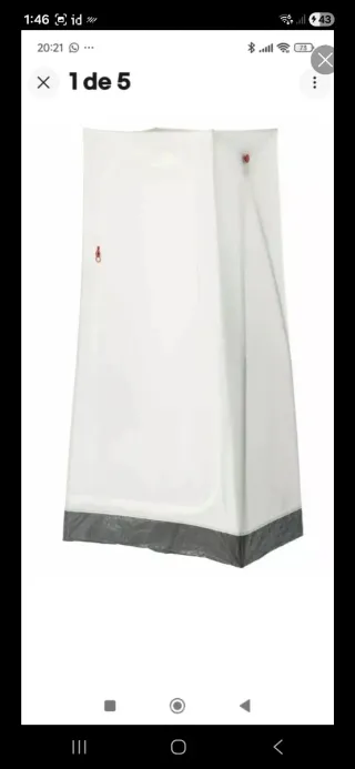 Armario de tela blanco y gris