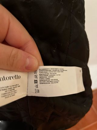 Chaqueta Cuero Negra Tintoretto Talla M