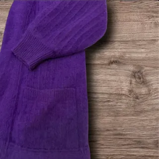 Cappotto donna viola taglia L