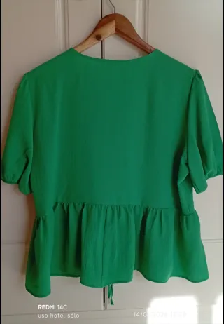 Camisa verde L con cordones