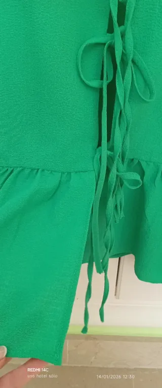 Camisa verde L con cordones