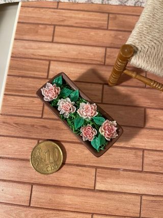 Fioriera rettangolare per casa delle bambole