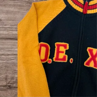 Maglione uomo vintage nero giallo L