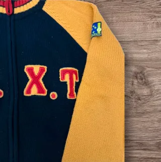 Maglione uomo vintage nero giallo L