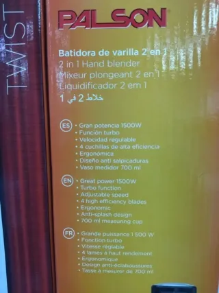 Batidora de varilla 1500W Palson 3 años garantía