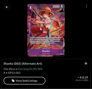 Shanks Alternative Art OP13 Carta