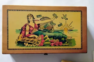 Caja antigua juego lotería