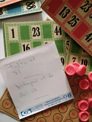 Caja antigua juego lotería