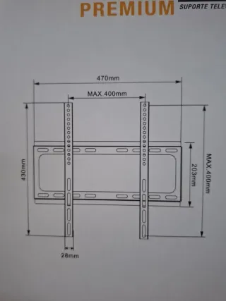 Soporte TV LCD 26"-60", Inclinable